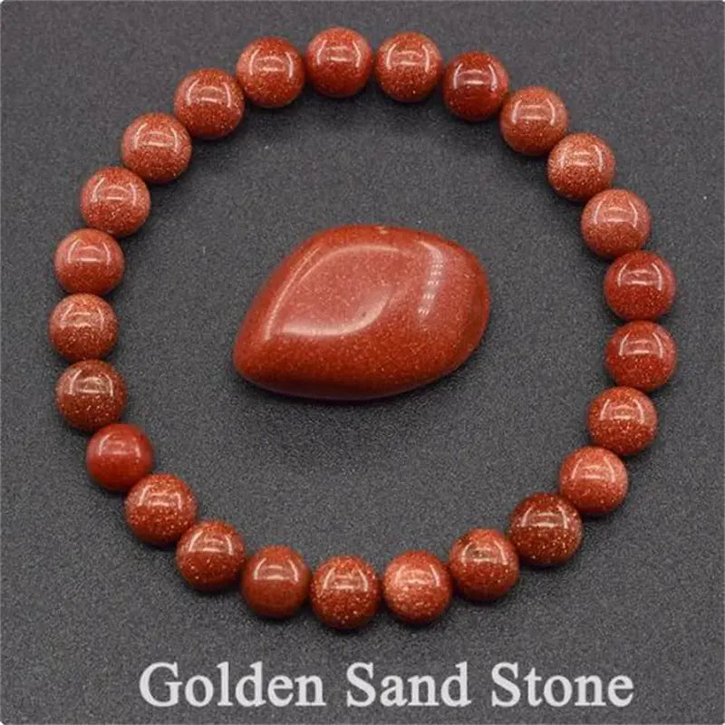 Rose Stone Amazonite Tiger Eye 8mm Beaded Bracelet