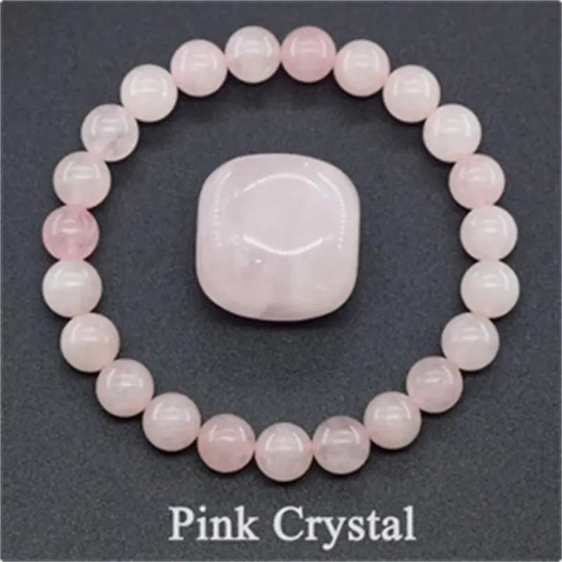 Rose Stone Amazonite Tiger Eye 8mm Beaded Bracelet
