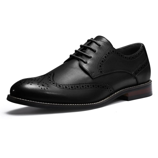 CGRRBW Mens Dress Shoes Casual Oxford Shoes Dress Sneakers Business Wingtip Brogue Office Shoes NJXM02-BLACK-11