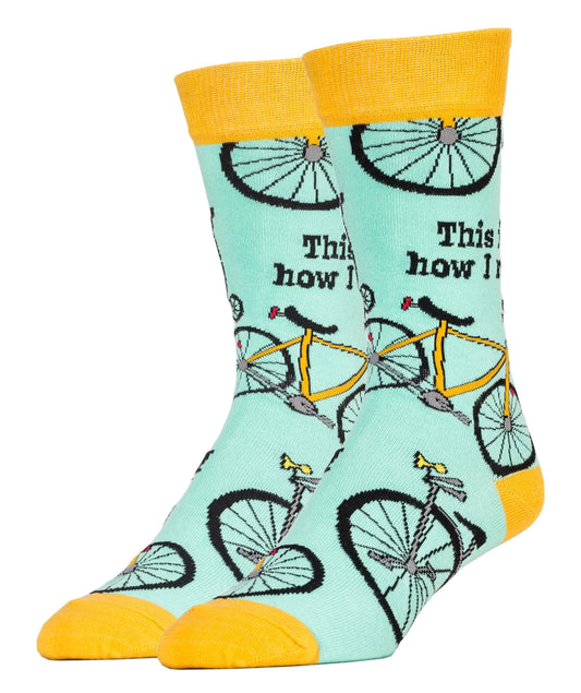 Oooh Yeah Socks ! - Mens Crew - How I Roll Mens sock size 10-13. mens Shoe Size 6 to 12 One size fits most men