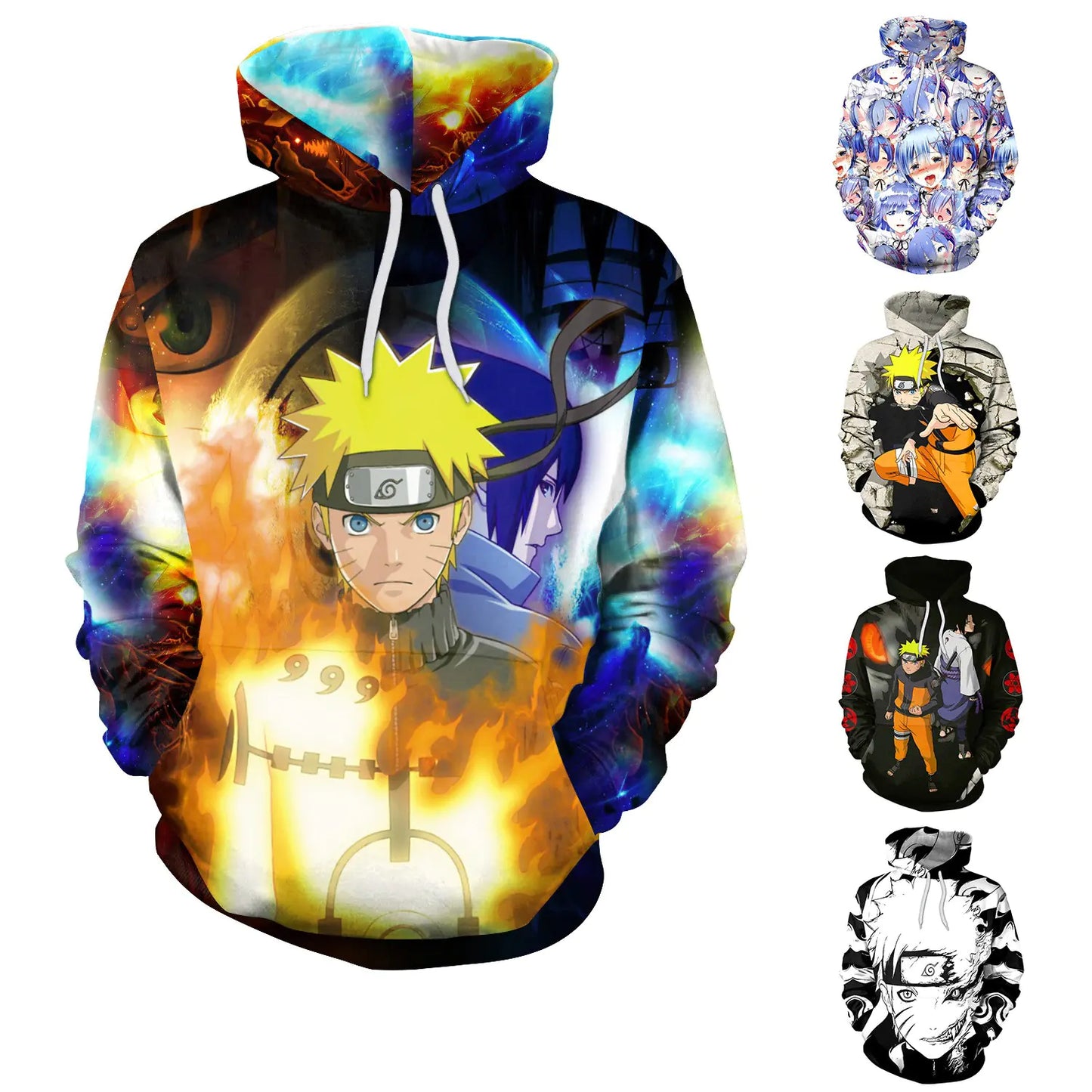 2020 New Anime-Inspired 3D Print Hoodie for Couples
