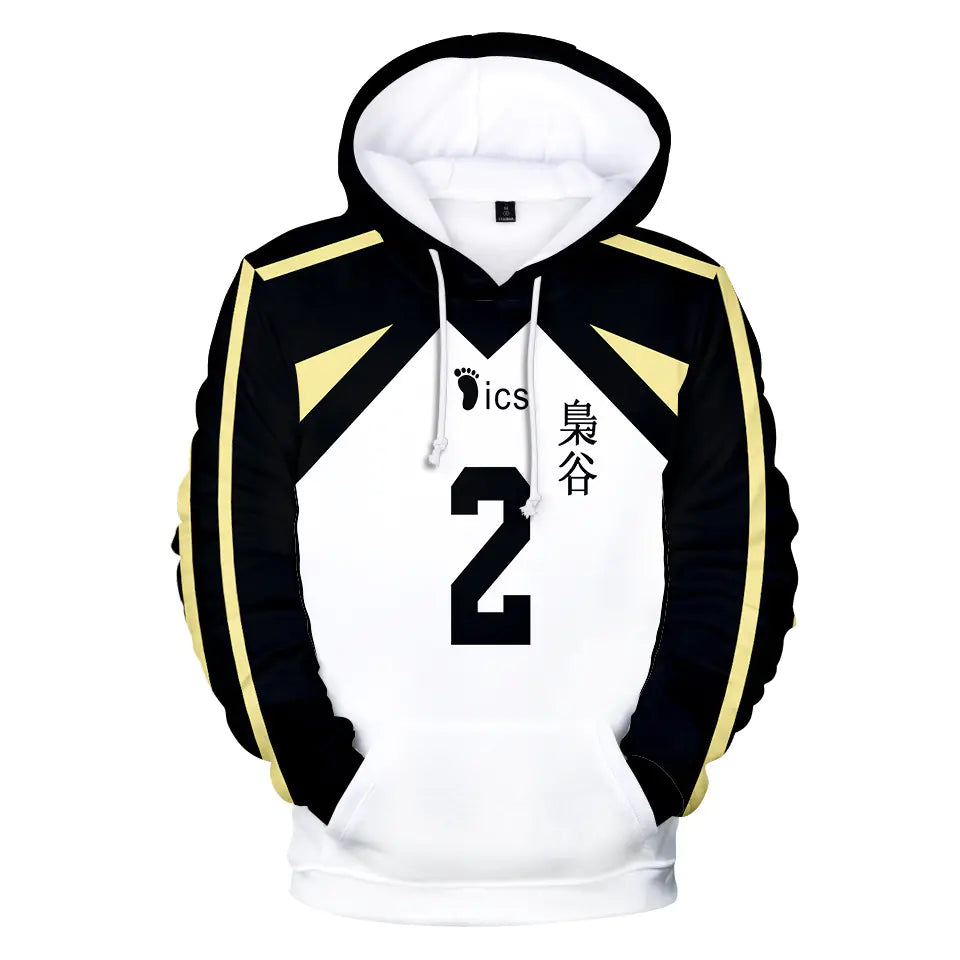 2020 Anime Volleyball Hoodie with 3D Digital Print