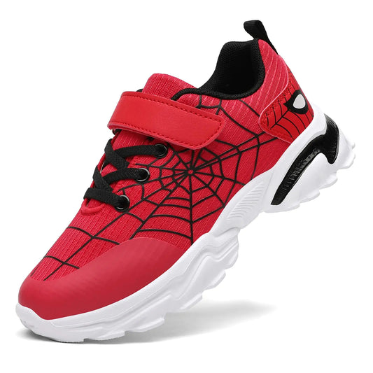 Nihaoya Boys Shoes Lightweight Sneakers for Girls Breathable Kids Running Tennis Walking Shoes for Athletic Gym Sport Black Red Size 8.5 Toddler