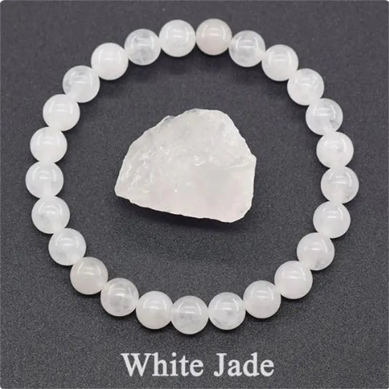 Rose Stone Amazonite Tiger Eye 8mm Beaded Bracelet