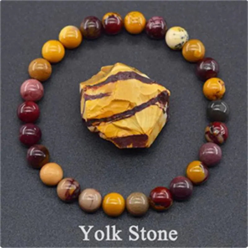 Rose Stone Amazonite Tiger Eye 8mm Beaded Bracelet