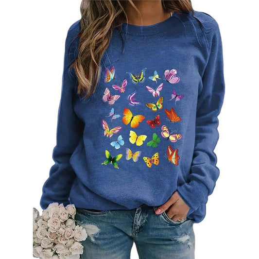 Animal Print Crew Neck Sweater - European & American Style