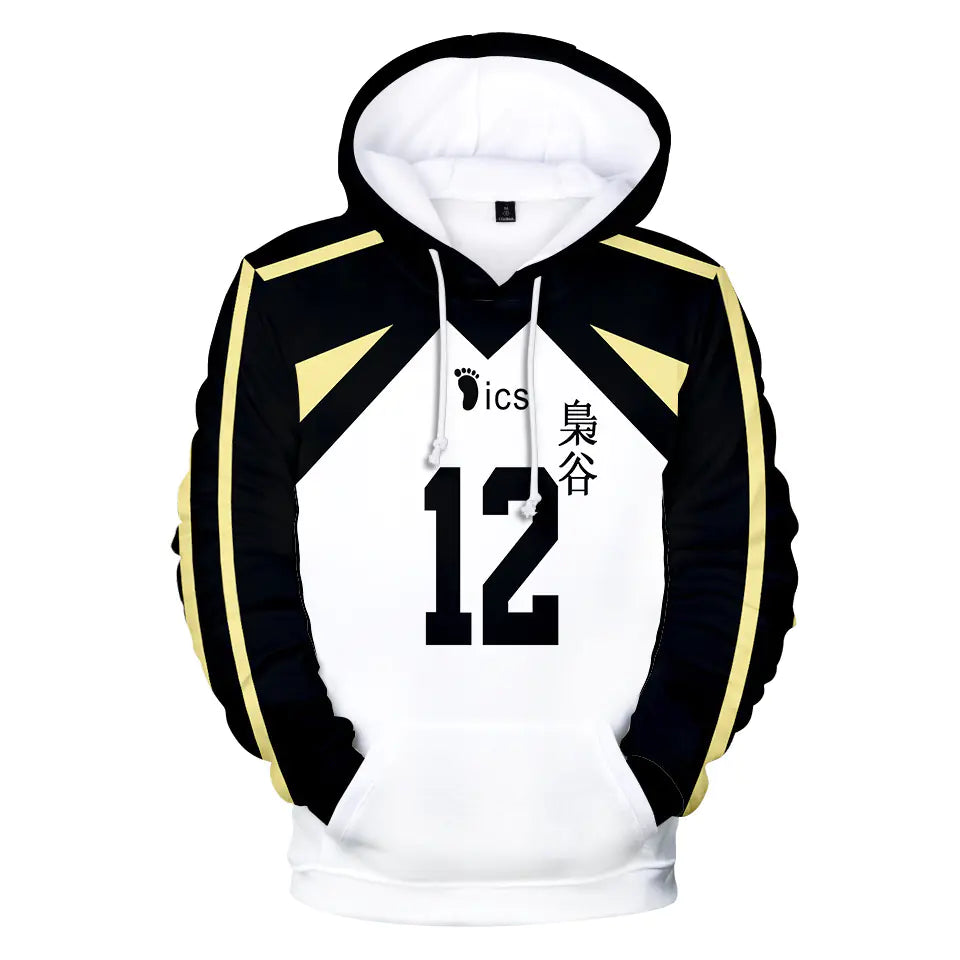 2020 Anime Volleyball Hoodie with 3D Digital Print