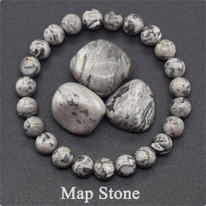 Rose Stone Amazonite Tiger Eye 8mm Beaded Bracelet