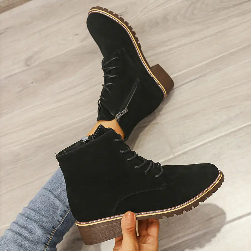 Women's Short Round Toe Martin Boots