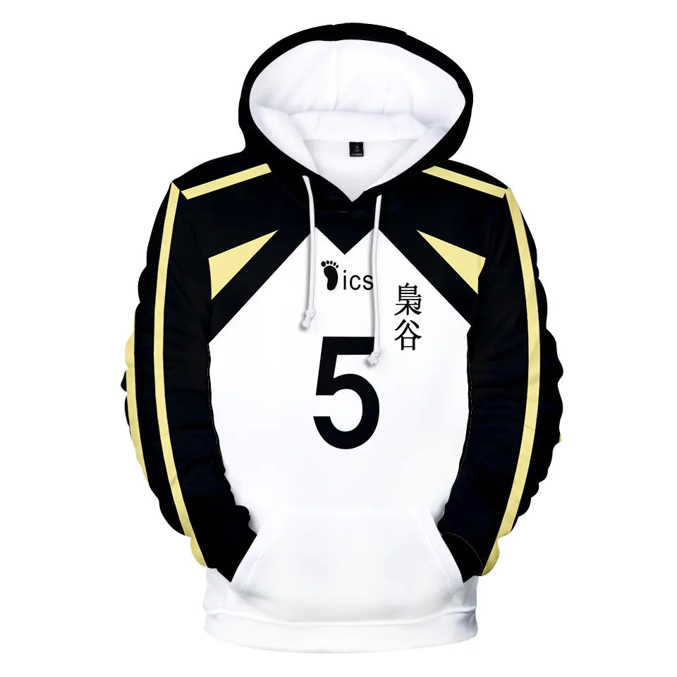 2020 Anime Volleyball Hoodie with 3D Digital Print